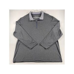 Maelreg Performance Pullover Mens 2XL Gray Heather Quarter Zip Long Sleeve Top
